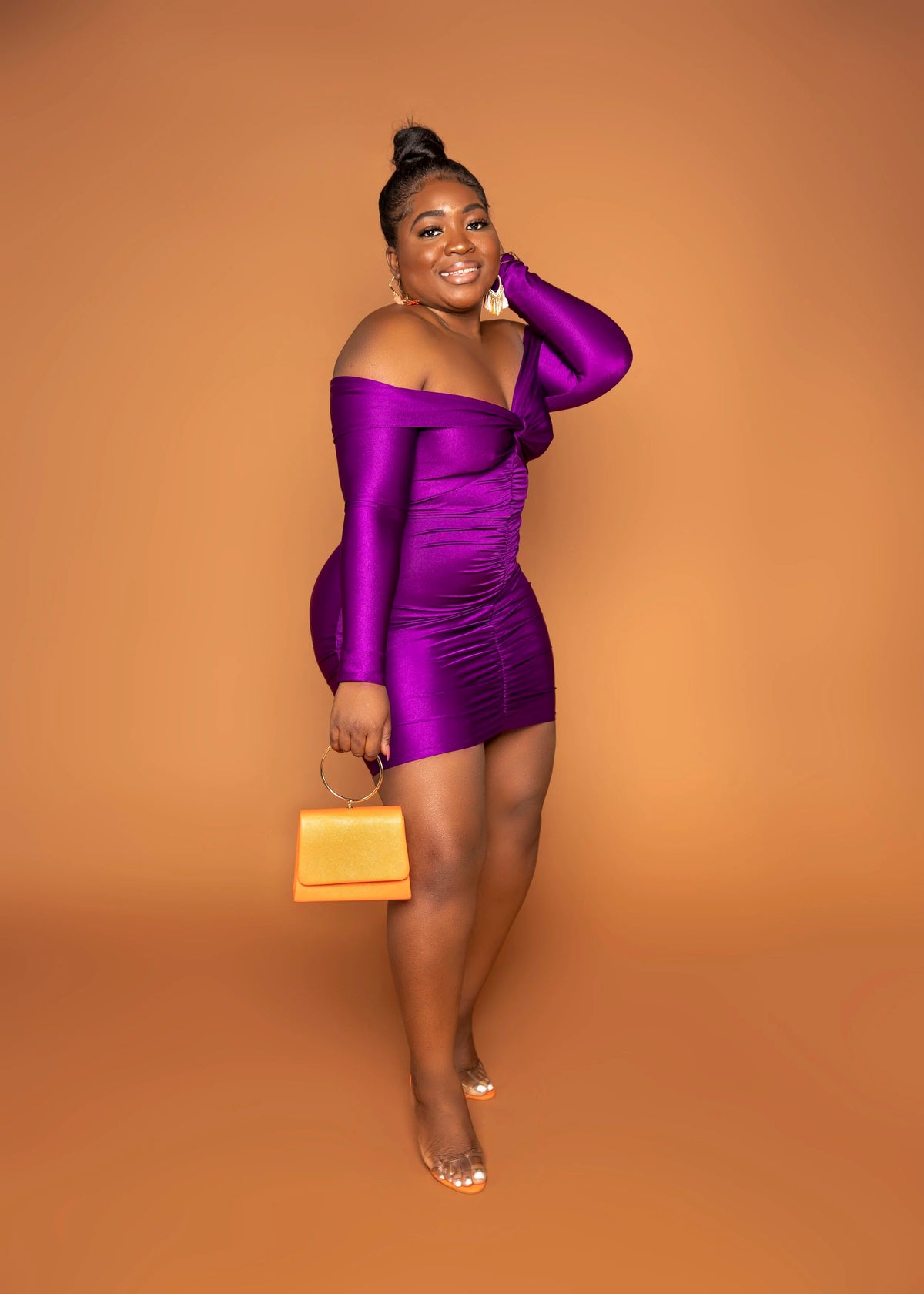 Koro Off the Shoulder Long Sleeve Dress