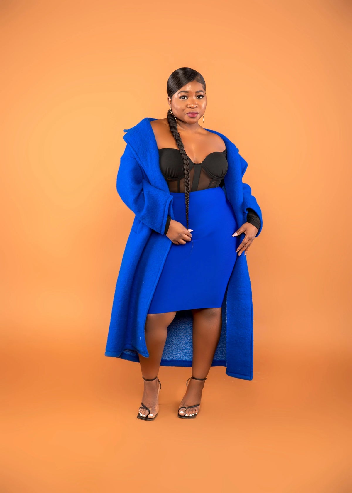 Bernin Wool Blend Longline Coat- One Size
