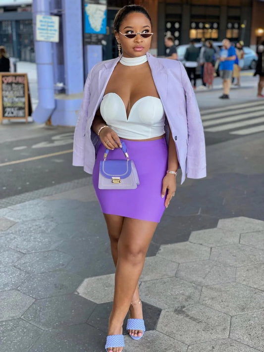 Nara Mini Skirt (Lilac)