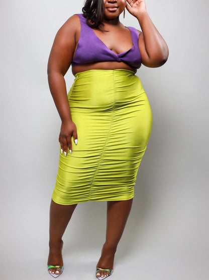Nneka Midi Ruched Skirt