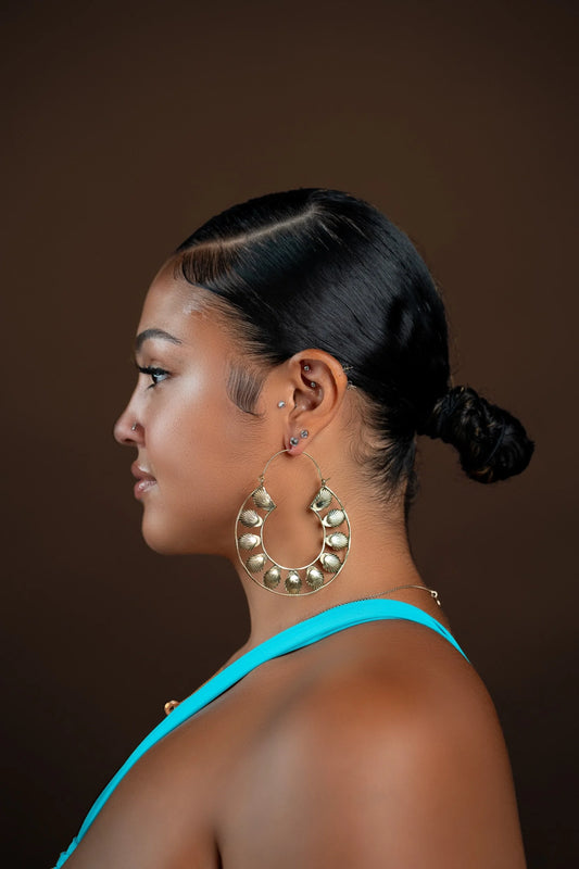 Seashell Hoops
