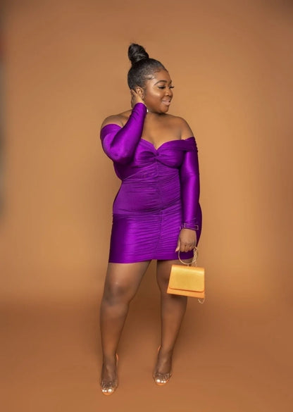 Koro Off the Shoulder Long Sleeve Dress