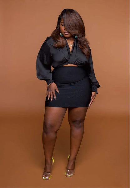 Nara Mini Skirt (Black)
