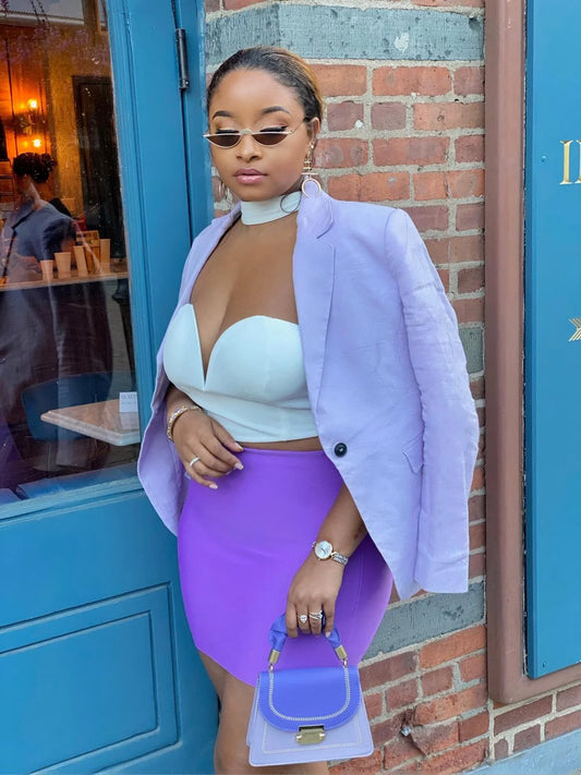 Nara Mini Skirt (Lilac)