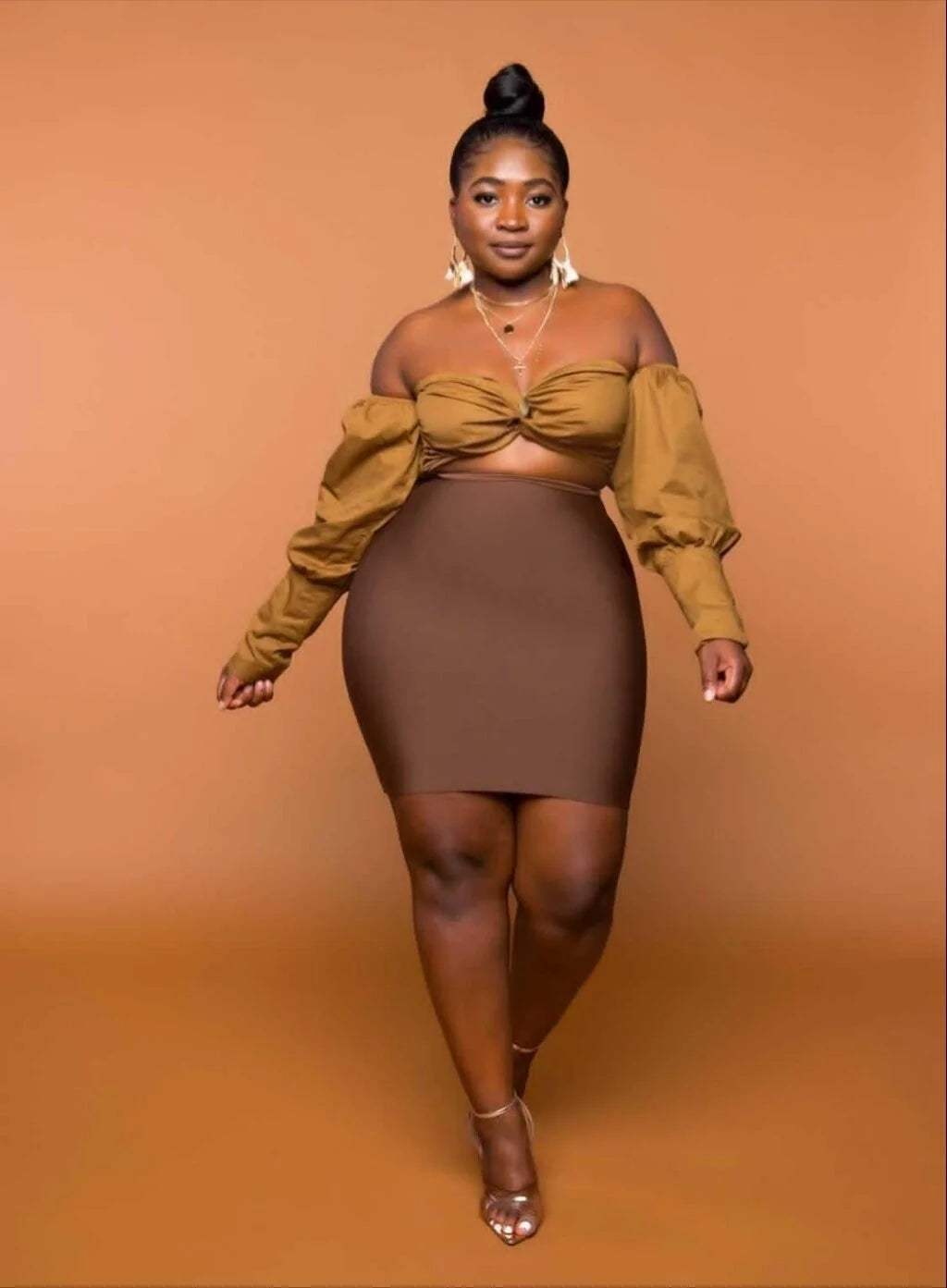 Nara Mini Skirt (Chocolate)