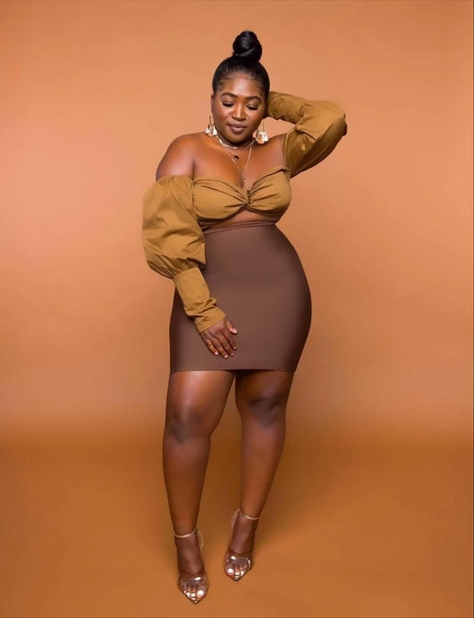 Nara Mini Skirt (Chocolate)