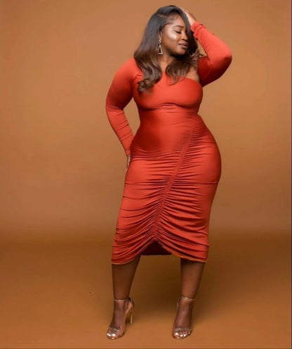 Mombasa Asymmetrical Ruched Dress